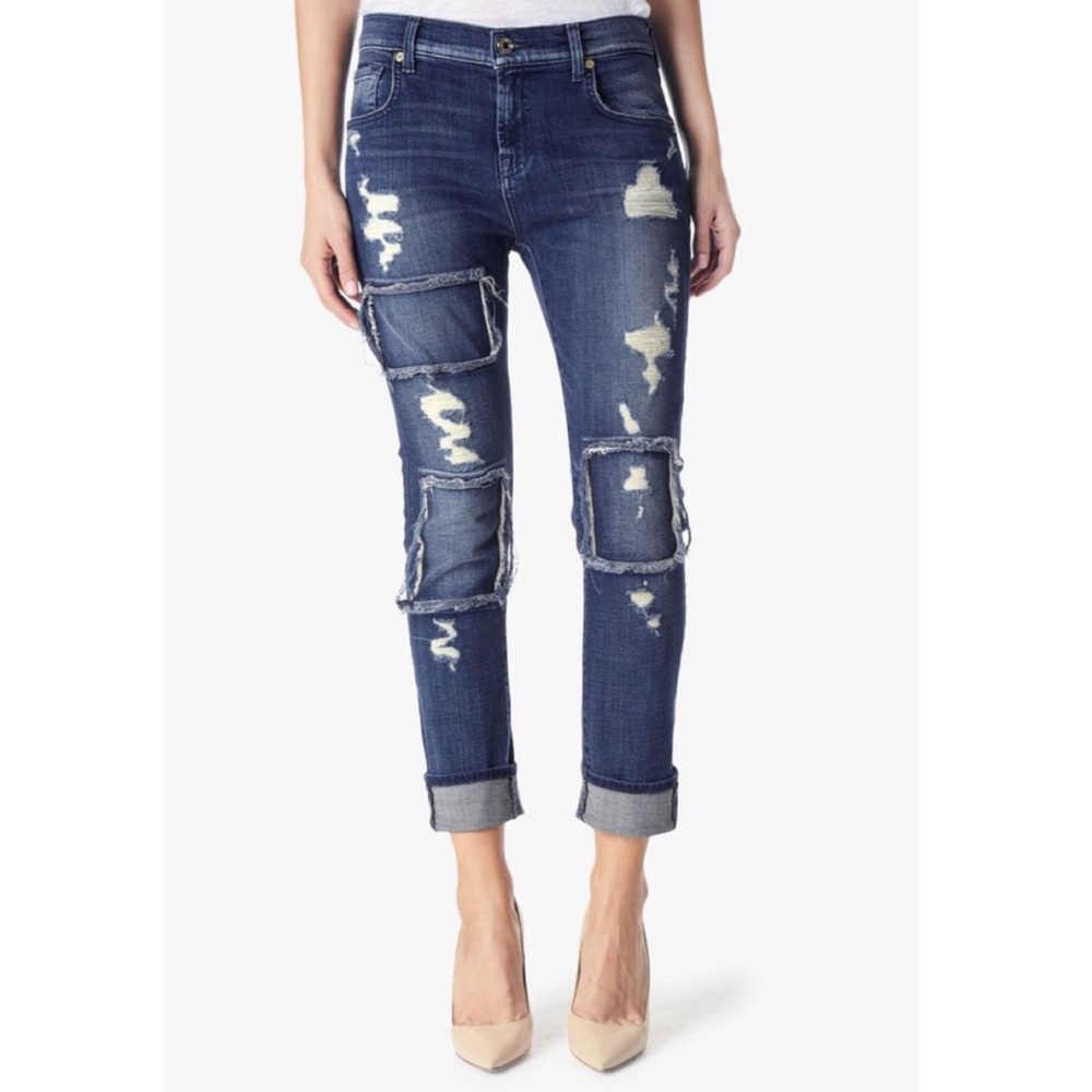 7 For All Mankind High Rise Relaxed Skinny Jeans